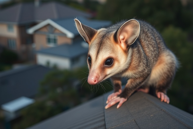 Possum in Mordialloc residential area